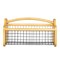 Gardenised Vintage Harvest Basket Pine Wood & Metal Mesh Wire Design Wooden Frame with Straight Handle for Fruits Vegetables Kitchen Organization Decorative Storage Home Décor & Garden Display
